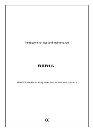 RBR1A UM Instruction manual
